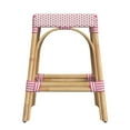 thumbnail image 3 of Butler Specialty Company Robias Rattan 24.5" Counter Stool - White & Pink Dot, 3 of 6