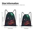 thumbnail image 2 of Sikiie Red And Green Carnation Drawstring Backpack Drawstring Bags, Draw String Back Bag for Sports, Gym, Travel, Swimming, Beach-Medium, 2 of 6
