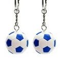 thumbnail image 2 of 2 Pcs Key Ring Vibrant Color Water-proof ABS School Carnival Reward Soccer Keychain for Kids Red, 2 of 13