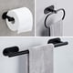 thumbnail image 2 of Juego de accesorios de baño negros, soporte para toallas de baño sin perforación de 4 piezas, anillos para toallas de acero inoxidable negros, soporte adhesivo para papel higiénico, 2 of 5