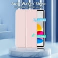thumbnail image 6 of Aoub Case for iPad (A16) 11th Generation Case 2025, iPad 10th Generation Case 2022, Tri-fold Stand Smart Case Soft TPU Back Case with Pencil Holder, Auto Sleep/Wake (Pink), 6 of 11
