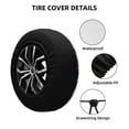 thumbnail image 2 of Gukieu Rainbow Snowflakes Print Car Tire Cover, Adjustable Waterproof and Dustproof Tire Protection Cover, Suitable for SUV, Truck, Van-16 inch, 2 of 6
