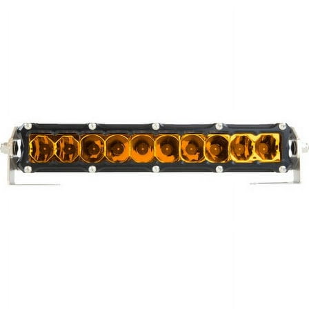 Heretic 51006 6-Series Light Bar - 10in.(12in. x 2in. x 1.5in.)-Black Combination Spot/Flood Light with Amber Lens