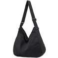 thumbnail image 1 of Bolso bandolera DAINAOTM de lona informal para mujeres y hombres negro L, 1 of 5