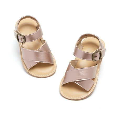 

Kiderence Toddler Girls Slides Sandals Kids Champagne Sandals Little Girls Shoes Toddler 9M