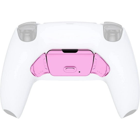 eXtremerate Chrome Pink Rise Remap Kit Replacement Redesigned K1 K2 Back Button Housing Shell for PS5 Controller BDM-010/020/030/040