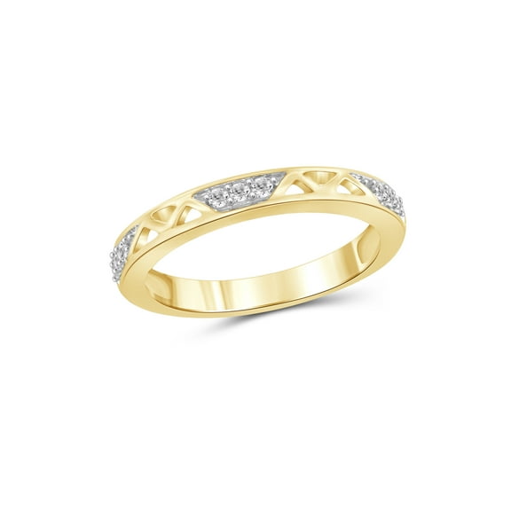 JewelersClub Diamond Rings for Women – Accent White Diamond Ring Jewelry– 14K Gold-Plated Silver Bands for Women –– Ring by JewelersClub