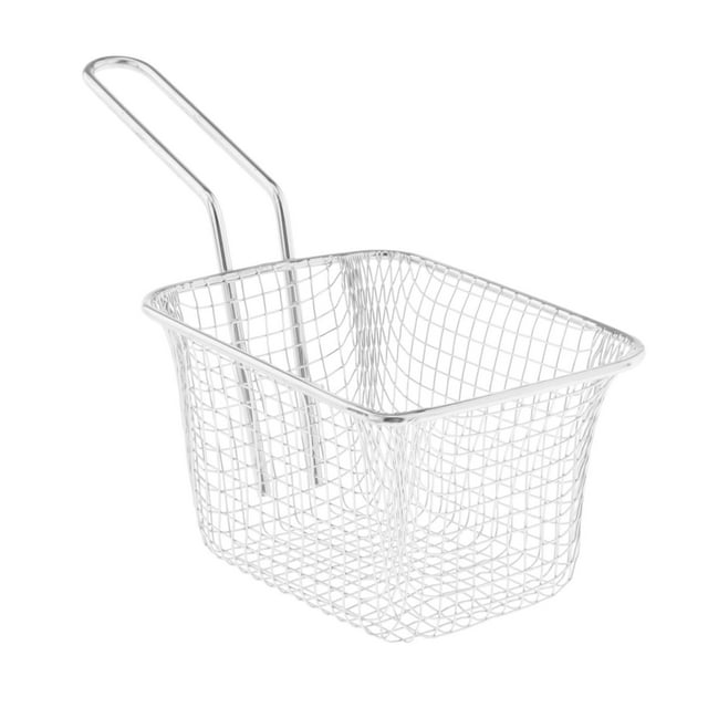 Filtro de alambre de acero inoxidable para hervir fideos, colador de pasta para espaguetis, cesta para freír, plato para pan, cesta para cocinar pasta, cucharón para freír, cocina L cuadrado
