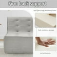 thumbnail image 6 of Aukfa Lazy Floor Sofa Chair, Fireside Chair, Teddy Velvet Bean Bag Chair, Tatami Sofa, Gray, 6 of 8