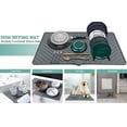 thumbnail image 2 of Dish Drying Mat, Silicone Drying Mat for Kitchen Counter, 24"x15" Dish Mat, Heatproof Drainer Mat, 2 of 9