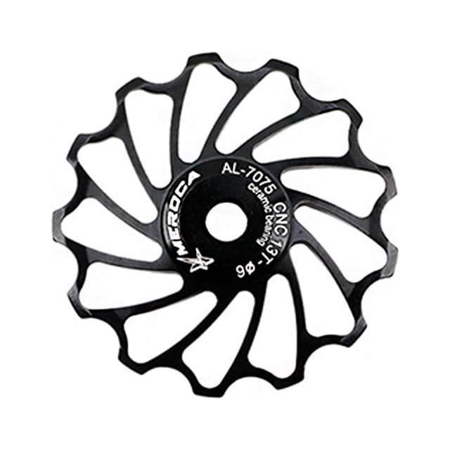 13T Dérailleur Arrière Antirouille Résistant à l'Usure Réduit le Roulement en Céramique de friction Roue en Alliage d'Aluminium de Haute Résistance de Vélo de Route Pièces Noir 13T