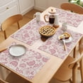 thumbnail image 5 of Farmhouse Pink Floral Placemats Set of 12, Linen Boho Flower Rustic Country Non-Slip Place Mats Washable Table Mats for Kitchen Dining Table Decorations Indoor/Outdoor, 5 of 9