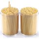 thumbnail image 2 of Palillos de madera de bambú, 750 piezas, mango adornado, grueso, resistente, seguro, fiesta, aperitivo, aceituna, barbacoa, fruta, limpieza de dientes, palillos de dientes, 2 dispensadores, 2 of 5