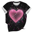 thumbnail image 5 of QIPOPIQ T-Shirts Vintage pour Femmes Mode Décontractée Col Rond Manches Courtes T-Shirt Imprimé Top Liquidation, 5 of 5