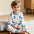 thumbnail image 6 of GCETTIC Little Boys Pajamas Toddler Pajamas Girls Boys Pajamas for Kids Snug Fit Long Short Sleeves Pjs Set White,3-4 Years, 6 of 6
