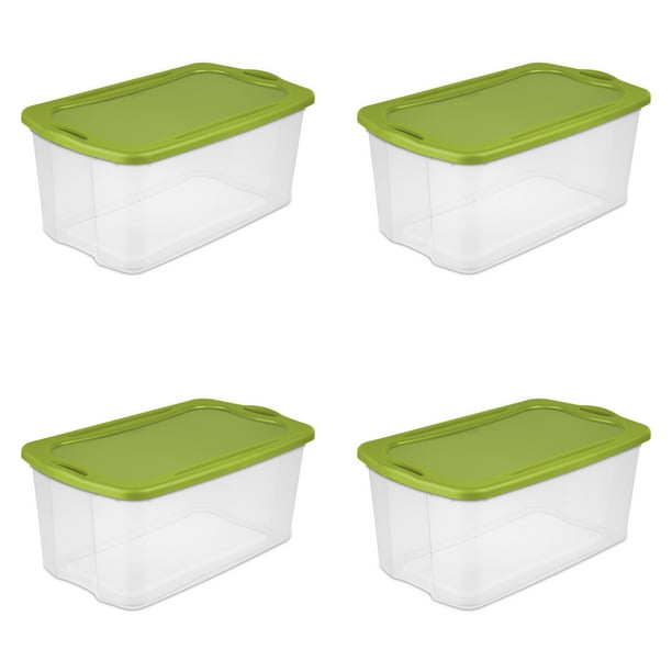 Product titleplastic oval storage tub, wine, beer bottle drink co. sterilite 120 qt ez carry clear spicy lime set of 4