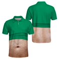 thumbnail image 2 of OIOLOYJM Mens Golf Shirts Summer 3D Print Creativity Performance Short-Sleeve Mesh Casual Quick Dry Breathable Polo Shirts Basic Stylish Athletic Collared Tops Green 2XL, 2 of 5