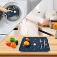 thumbnail image 3 of Yayeee Dish Drying Mat for Kitchen Counter 16" x 18" Microfiber Super Absorbent Coffee Decorative Pad, Christmas Whimsy, 3 of 9