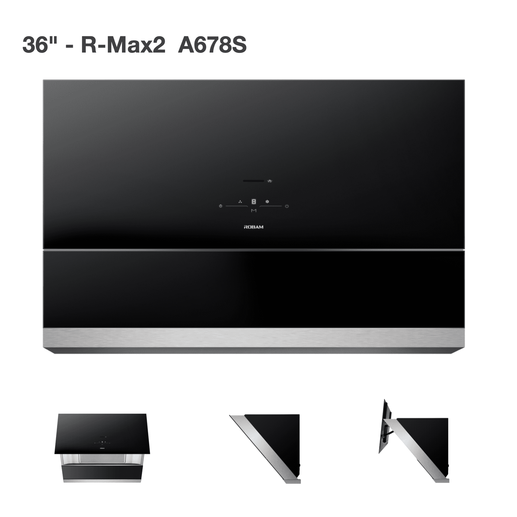ROBAM 36" Range Hood, 1300 CFM High Suction, Gesture & Touch Control, 4 Speed Exhaust Fan, BLDC Motor, Easy-Clean Filters, Ducted Vent Hood for Wall Mount/Under Cabinet