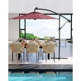 thumbnail image 2 of Emorefun 10ft Heavy Duty Cantilever Patio Umbrella, Offset Umbrella with 360 Degree Rotation & Tilt Adjustment for Backyard, Garden, Poolside, Wine Red, 2 of 8