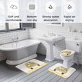 thumbnail image 6 of Honey Truck Bathroom Rugs Set Sweet Honey Bee Gnomes Floral Yellow Plaid Beige Non Slip Absorbent Soft Bath Mats 3 Piece Set with Bathroom Rug, U-Shaped Floor Mat, Toilet Seat Cover Large Size, 6 of 9