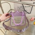 thumbnail image 2 of Crossbody Bags for Women, Adjustable Shoulder Strap Clear Purses, Small Transparent Wallet Ideal Choice for Concerts, Stadium, Airport Security Check, Purple, 2 of 7