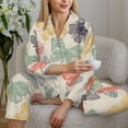 thumbnail image 4 of Wukai Butterfly Print Women's Pajama Set - Soft Long Sleeve Sleepwear for Comfort and Style-XX-Large, 4 of 9