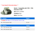 thumbnail image 2 of Starter - Compatible with 1990 - 1996 Chevy C1500 1991 1992 1993 1994 1995, 2 of 2
