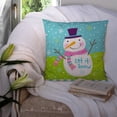 thumbnail image 3 of Carolines Treasures VHA3017PW1414 Christmas Snowman Let it Snow Fabric Decorative Pillow  14Hx14W multicolor, 3 of 4