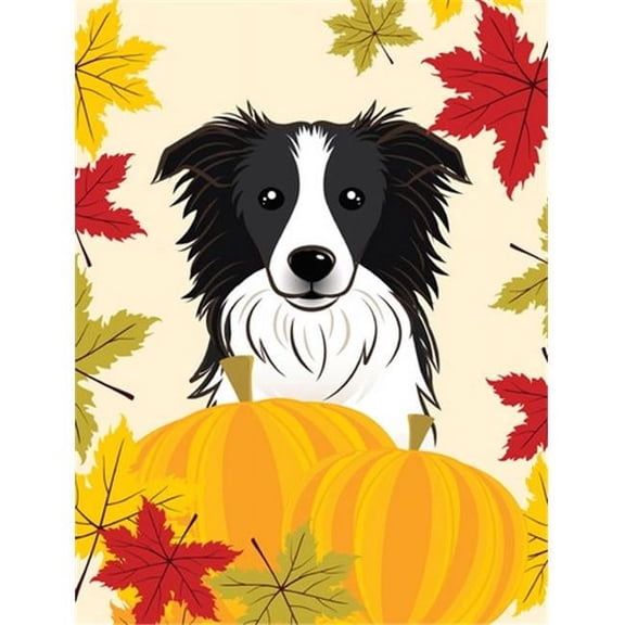 Caroline's Treasures BB2047GF Border Collie Thanksgiving Flag Garden Size , Small, multicolor