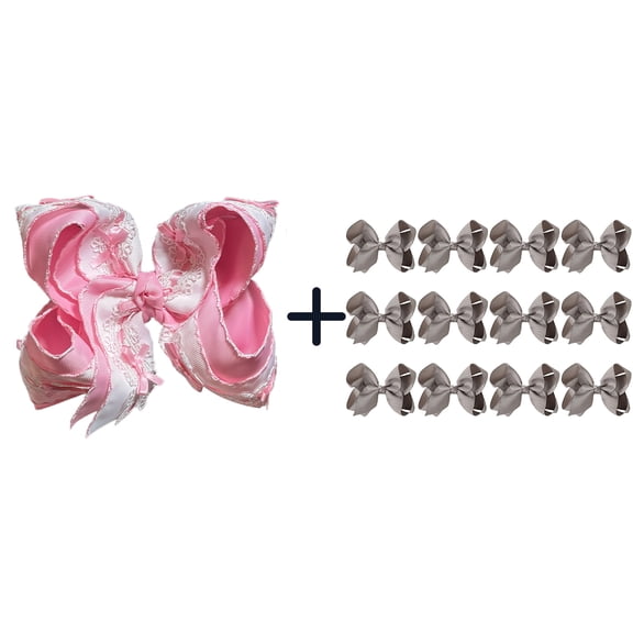 JoyBowie 13pcs Silk Ribbon Bow Hair Accessory with Hair Clip, Suitable for Girls' Back-to-School Outfit