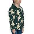 thumbnail image 3 of Salouo Flying Swans Pattern Hoodie Sweatshirt for Youth, Fall Pullover Hoodie Sweatshirt Long-Sleeve Pullover Hooded Sweatshirt-Small, 3 of 6