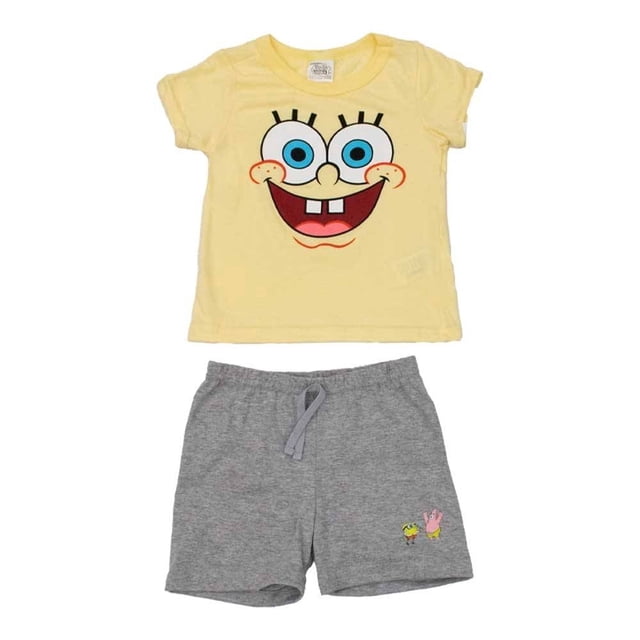 Conjunto Nickelodeon para Niño Estampado Amarillo Talla 3x 2 Piezas