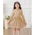 thumbnail image 5 of Lanbubble Girls Long Sleeve Turtleneck Dress Soft Knitted A Line Fall Winter Dress 2-7 Years, 5 of 8