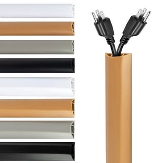 Efinny Cable Concealer Cord Cover, Self-Adhesive Wall Cable Cover Channel, Paintable Cord Concealer System Cable Hider, Cord Wires, Hiding Wall Mount TV