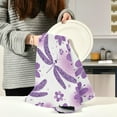 thumbnail image 6 of GZHJMY Purple Dragonflies Flowers Kitchen Dish Towel Set, Drying Kitchen Towels Tea Towels Gift Set for Drying Cleaning Cooking Baking 1Pcs, 6 of 7