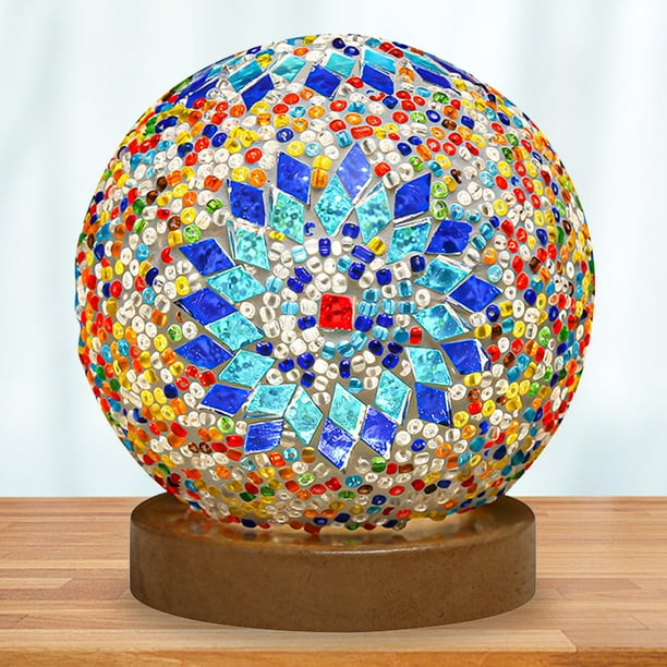 Lámpara de escritorio bohemia decoración brillo ajustable lámpara de cristal decoración de arte para el hogar