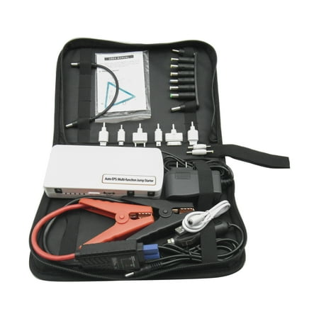 - HyperPS 15000mah Multi-function Vehicle Car Jump Starter with Smart Cable Mobile Power Bank Battery Charger Emergency Kit with LED Torch Flashlight for Laptops /Cell Phones