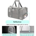 thumbnail image 3 of DENZUS Cat and Small Dog Travel Bag, TSA-Approved Soft-Sided Pet Tote for Pets Under 15lb, Collapsible Airline-Friendly Design – Grey, 3 of 8