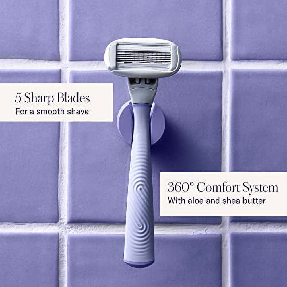 FLAMINGO Women's Razor 5-Blade Refills - Razors for Women - 10ct w/ Body Lotion