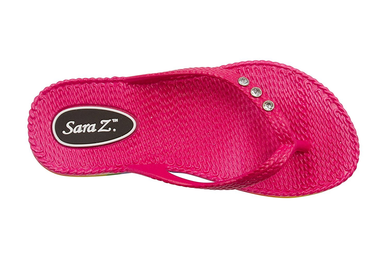 rainbow braided flip flops