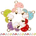 thumbnail image 3 of Charms en Forme de Champignon Créatif pour Fabrication de Bijoux Fournitures d'Artisanat Couleurs Assorties Alliage 50 Pcs, 3 of 8