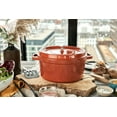 thumbnail image 3 of Staub Cast Iron 7-qt Round Cocotte - Burnt Orange, 3 of 5