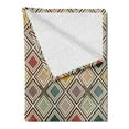 thumbnail image 2 of Vintage Soft Flannel Fleece Blanket, Abstract Colorful Squares with Little Dots Inside Diagonal Checkered Retro Pattern, Cozy Plush for Indoor and Outdoor Use, 70" x 90", Multicolor, by Ambesonne, 2 of 5