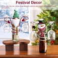 thumbnail image 4 of Soporte para vino tinto de vacaciones Soporte para estante de almacenamiento Botellas de hierro con estilo Fiesta Festival Decoración Bar Hogar Sombrero rojo Sombrero verde Sweethay HA009212-02B, 4 of 6