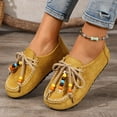 thumbnail image 2 of QQAMB Loafers for Women with Beaded Suede Moccasins Comfortable Round Toe Slip On Flats Daily Work Walking Shoes, 2 of 8