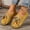Yellow, variant on Women's Classic Suede Penny Loafers Comfort Slipper Moccasins Work Loafers with Lace-Up for Daily Walking office Yellow 8.5(41)