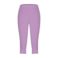 thumbnail image 4 of WILLBEST Pantalones Capri Casuales con Ribete de Encaje para Mujer, Cómodos Y Elegantes, para El Hogar, para El Tiempo Libre, para Primavera Y Verano. XXXGrande, 4 of 5