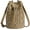 Khaki, variant on Women's Mini Leather Woven Bucket Bag - Drawstring Purse Hobo Crossbody Bag