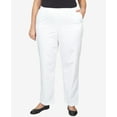 thumbnail image 3 of Alfred Dunner Womens Plus-Size Soft Twill Mid-Rise Regular Fit Straight Leg Short Length Casual Pant, 3 of 6
